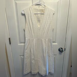 Kate Spade New York White eyelet sleeveless dress